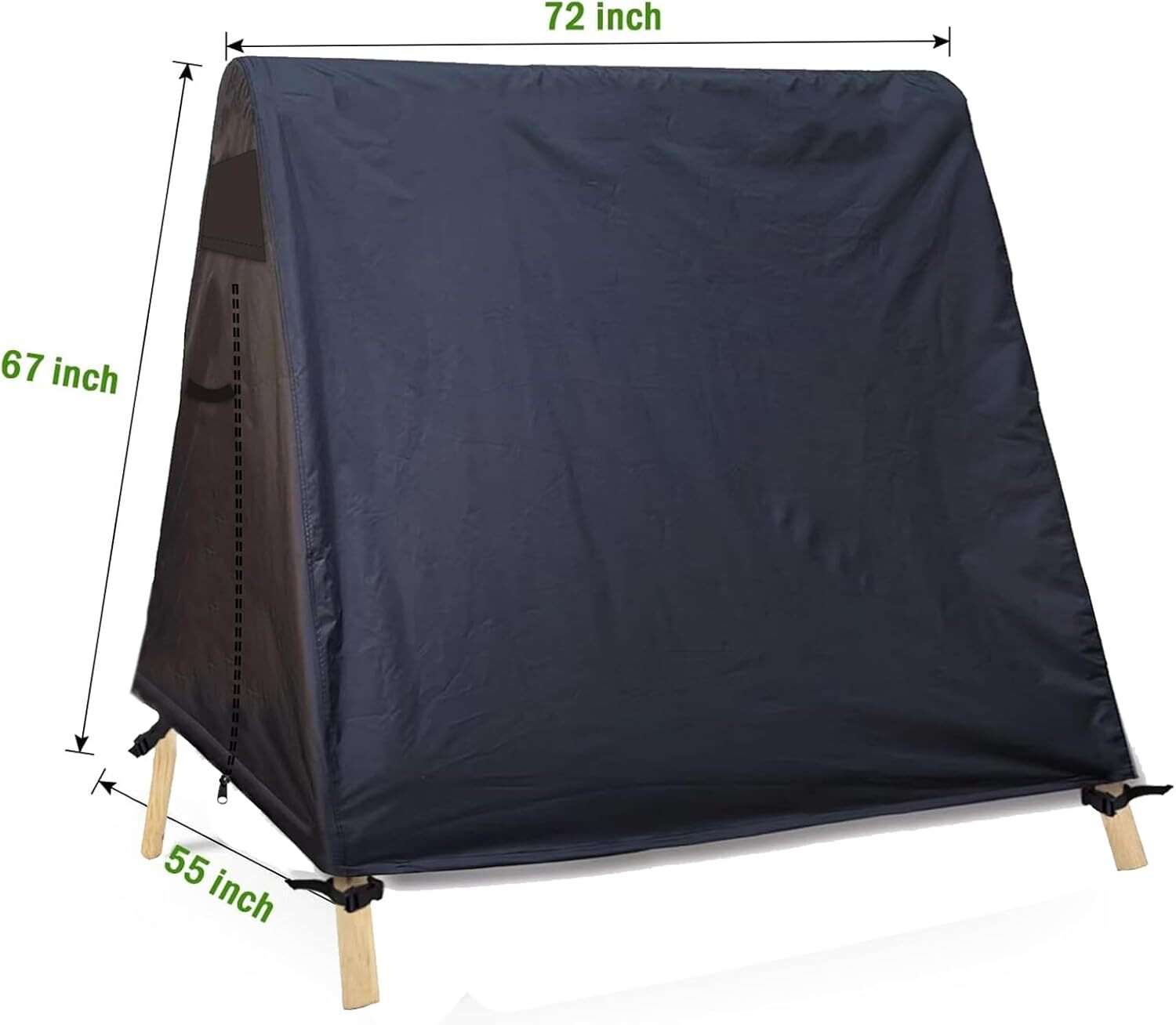 420D Oxford Cloth A Frame Patio Swings Cover UV Resistant 72 x 55 x 67 inch