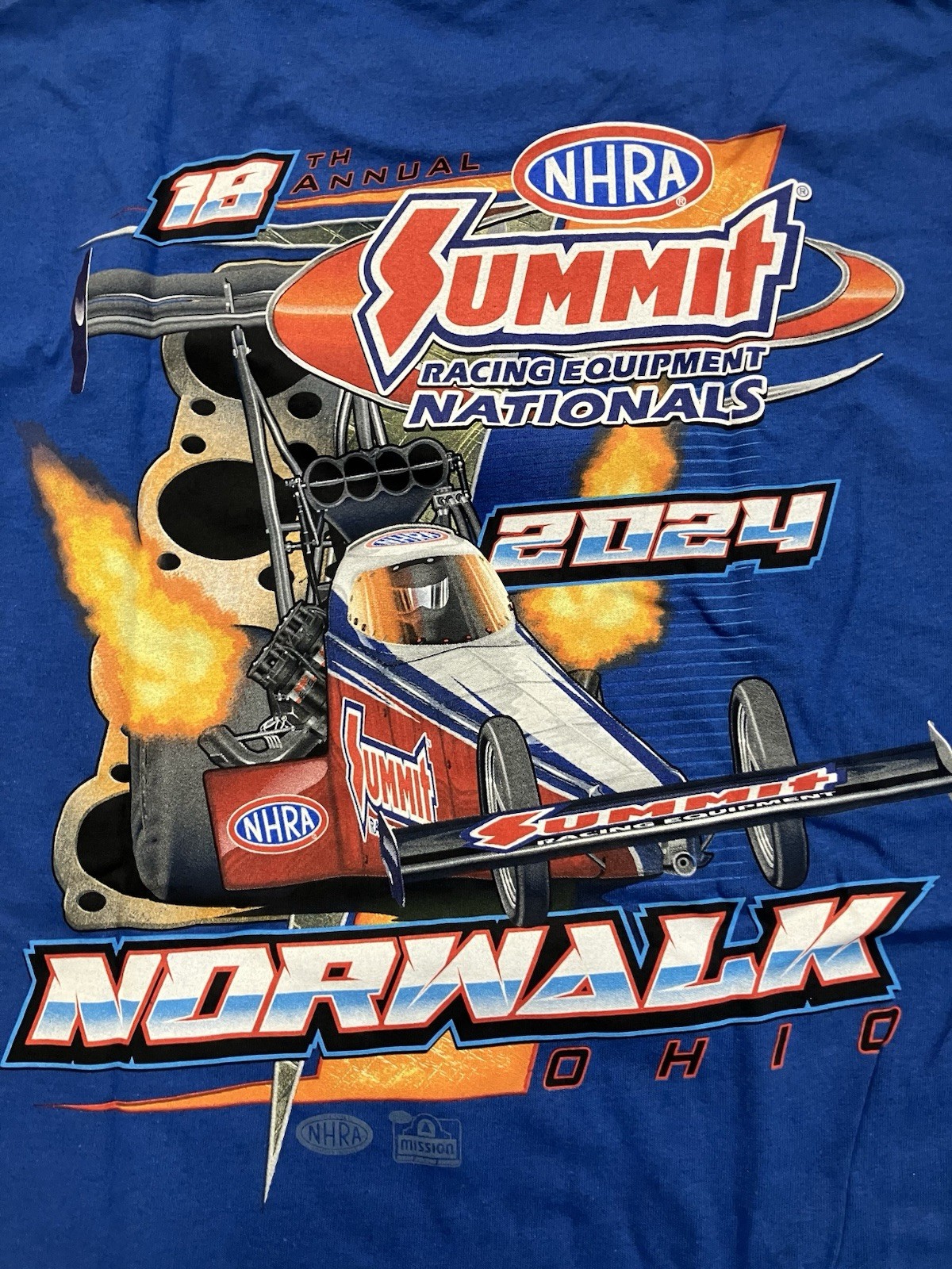 MIXED BOX OF 40 NHRA DRAG RACING CLASSIC DRIVER/ EVENT SHIRTS ALL SIZE XL