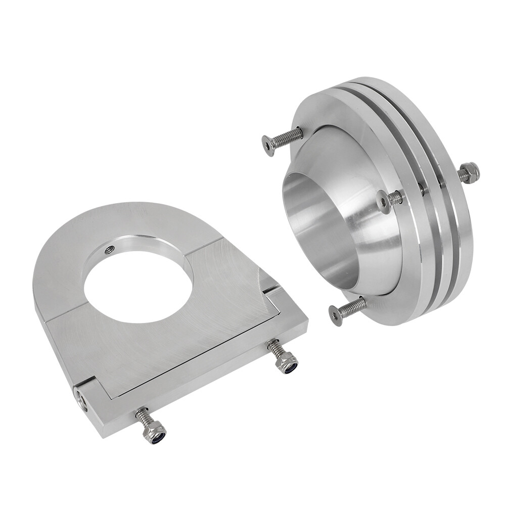 Universal 2" Swivel Base Floor Mount & 2 1/2" Steering Column Drop Kit Aluminum