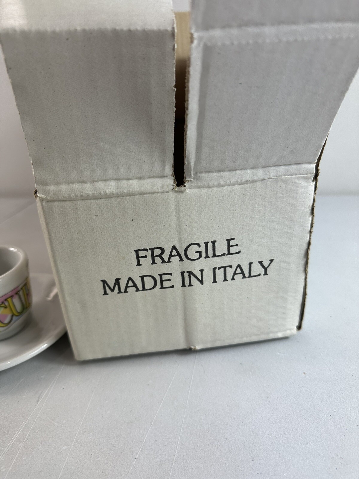 New! NUOVA POINT Espresso Set of 6 Cherub Angels Cups & Saucers Made In Italy