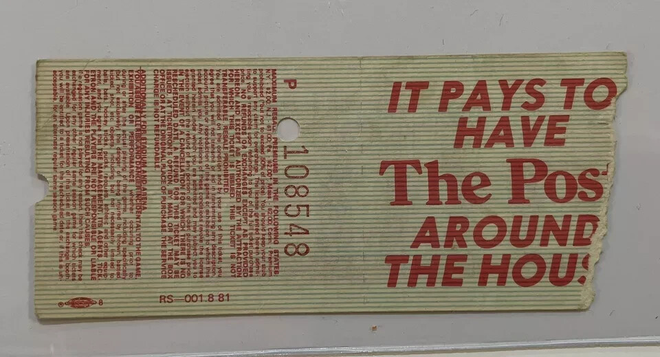 OZZY OSBOURNE 1982 CONCERT TICKET STUB*RANDY RHOADS*2/12/82*CINCINNATTI**RARE**