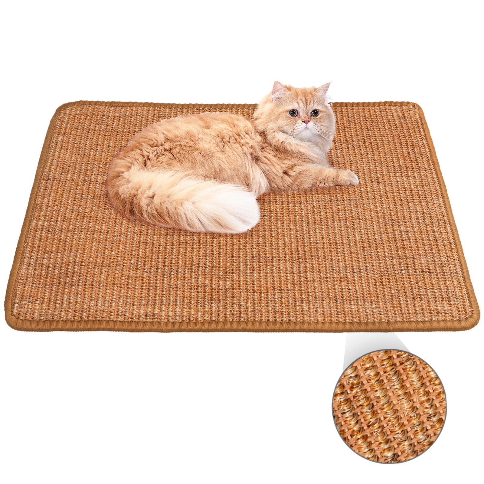 Cat Scratcher Mat, 23.6 X 15.7 Inch Sisal Cat Scratch Pad, Furniture Protection