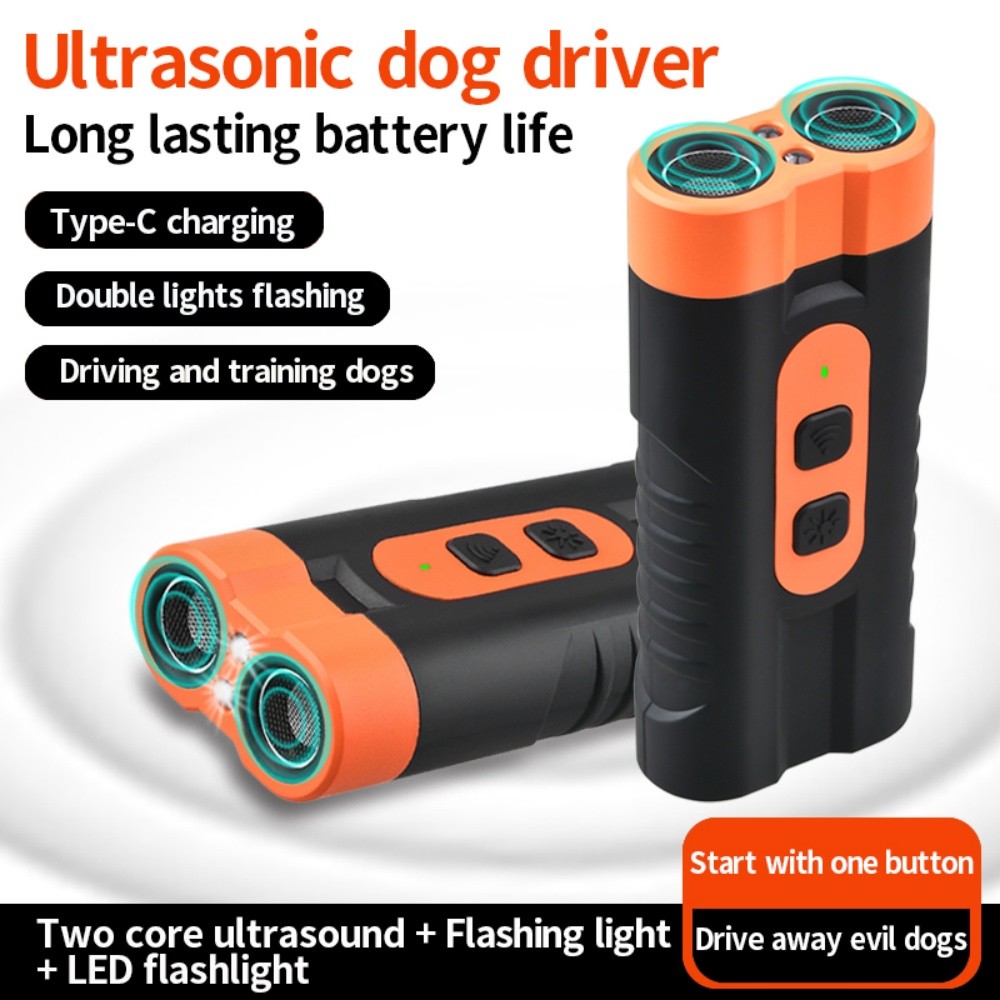 2025 Portable Ultrasonic Dog Repeller Stop Barking Anti Bark Device Rechargeable