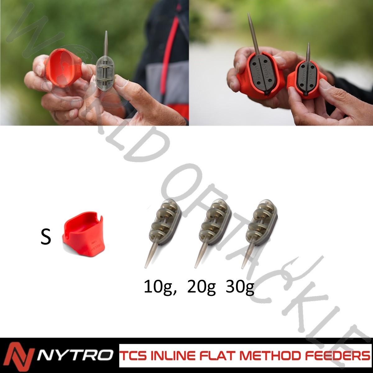 Nytro TCS Flat Method Feeder for Fishing Inline Front Loaded with Mould