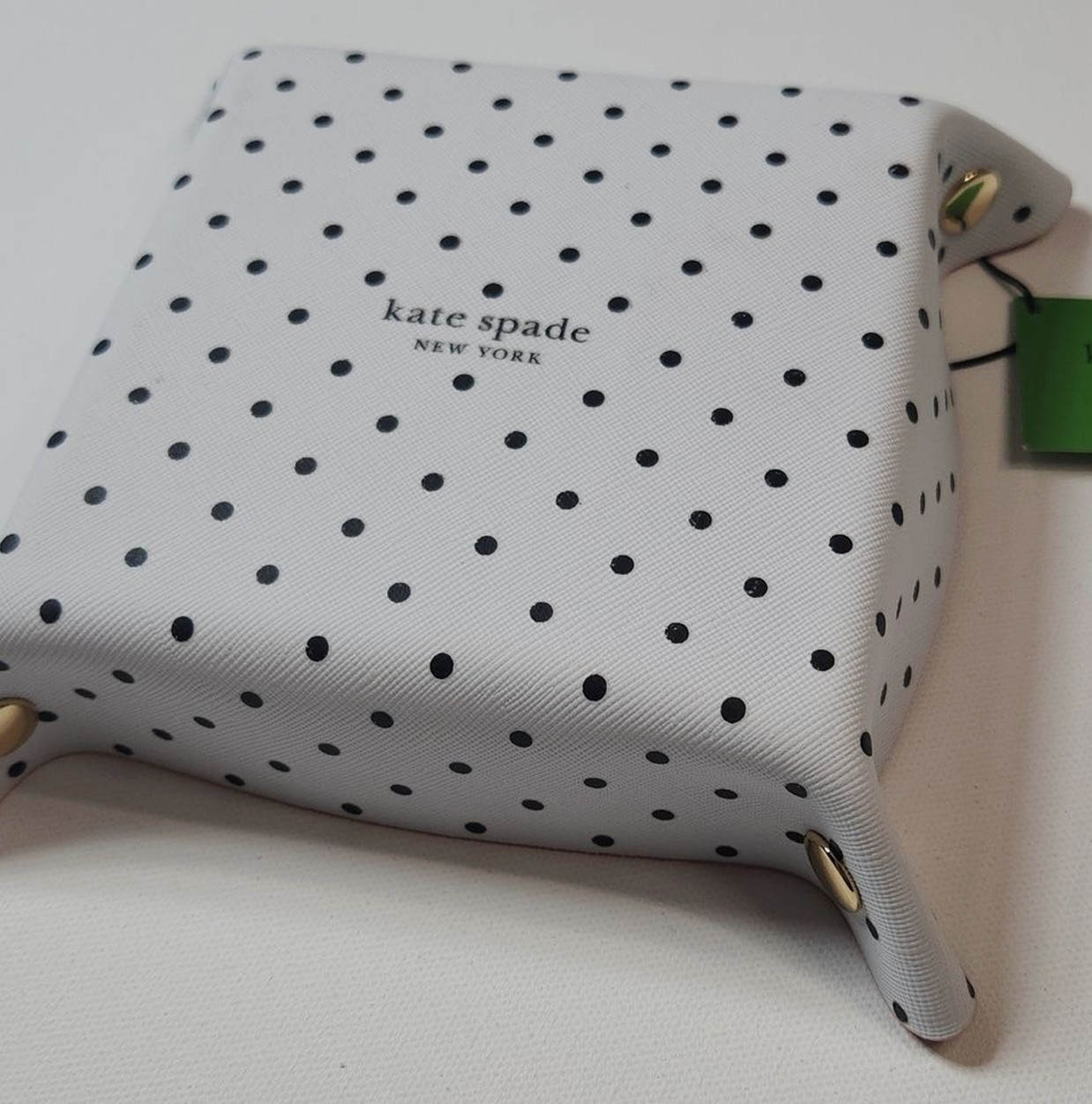 Kate Spade Pink and Green Leatherette Tray with Letter J NWT