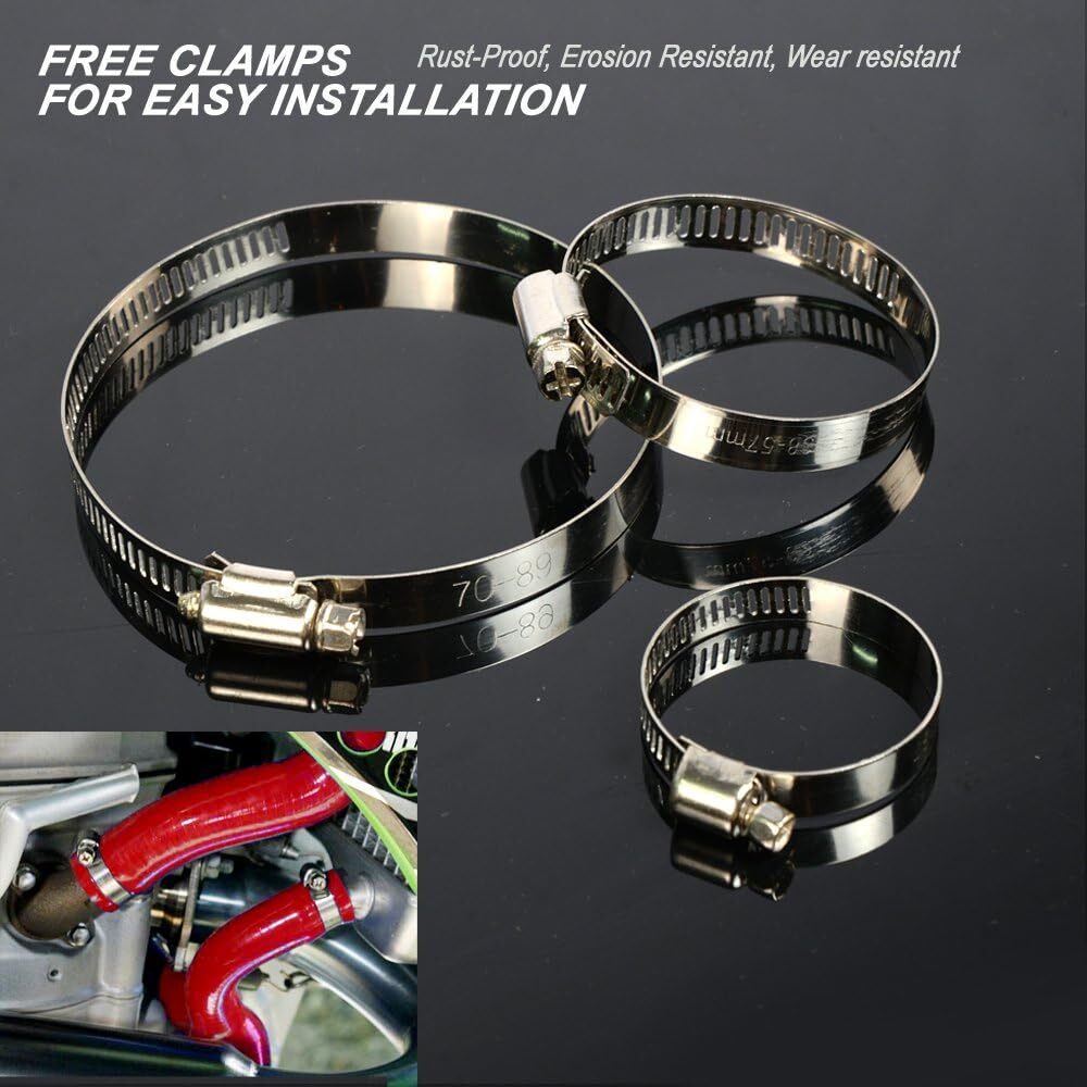 Red Silicone Radiator Hose Kit For Honda Civic 1.6L SOHC D15 D16 EG EK 1992-2000