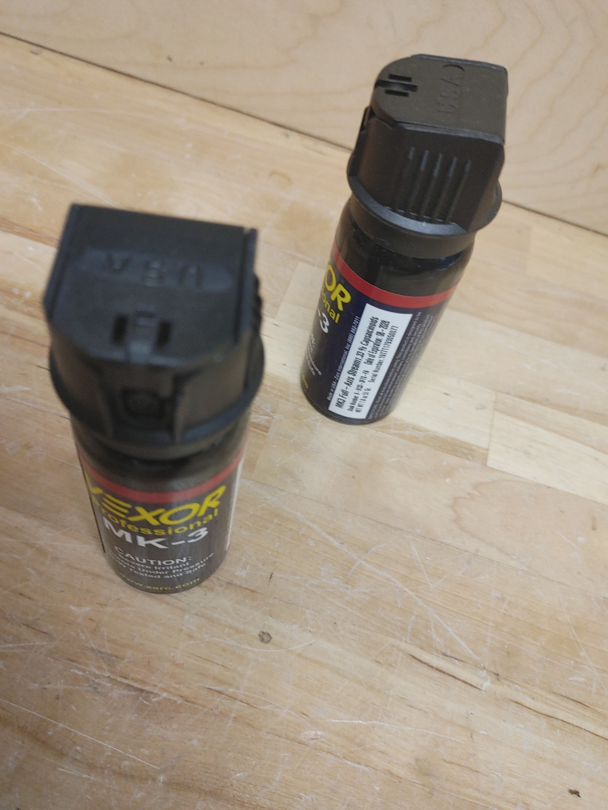 Vexor Police-Strength Pepper Spray 2-Pack, 20ft Range, Flip Safety Self Defense