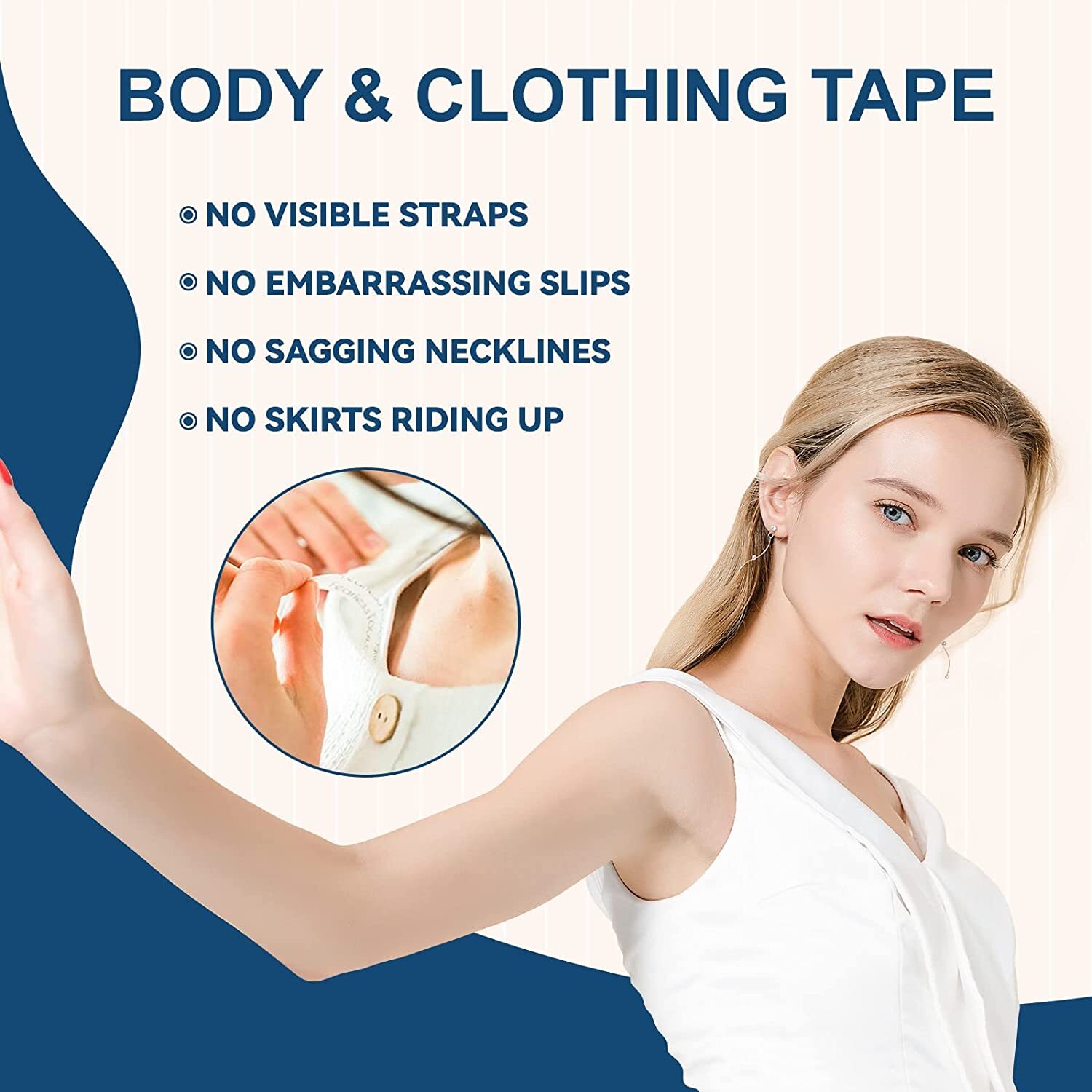 Double Sided Tape for Clothes Body Fashion Skin Tape Strong Transparent