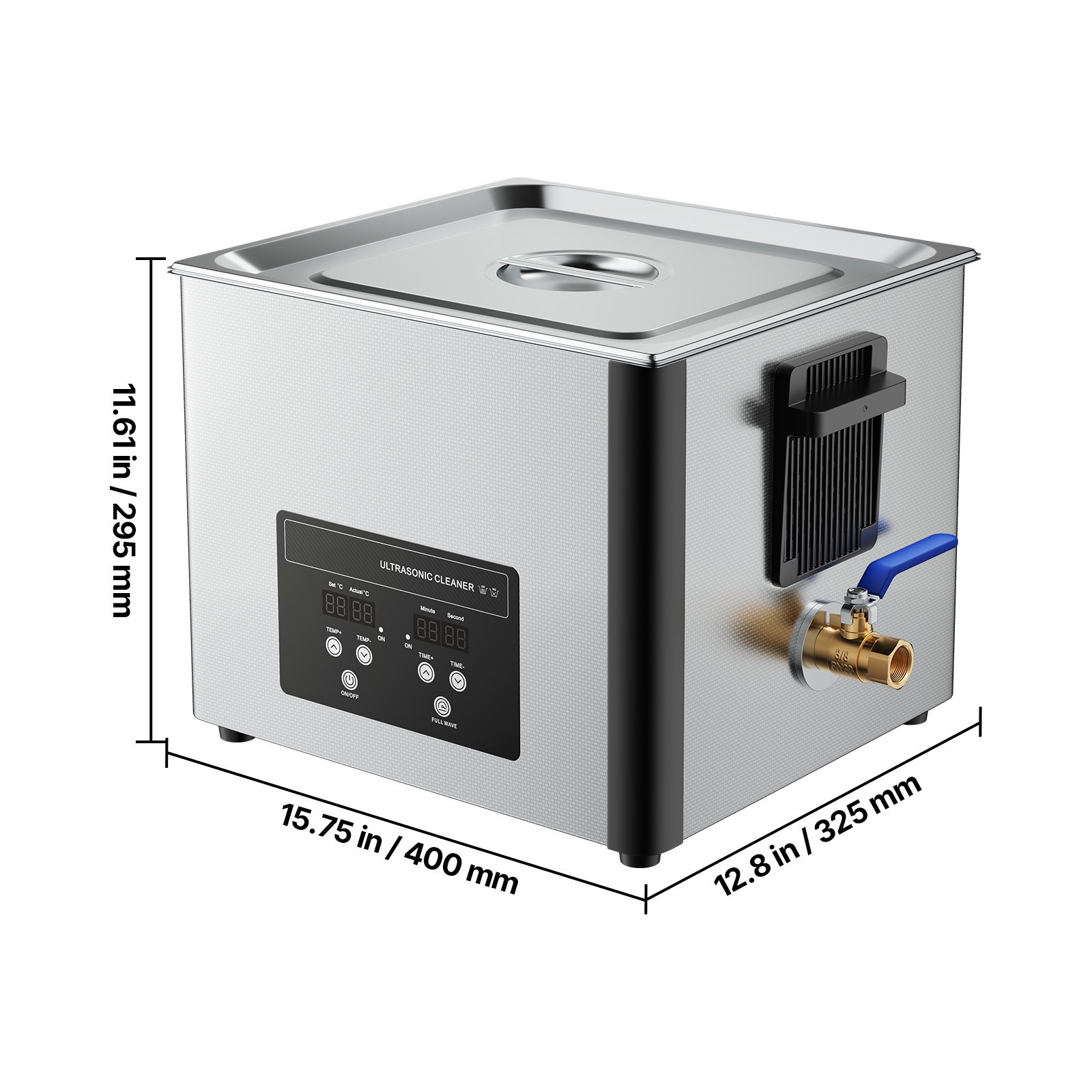 Uimoso 15L Ultrasonic Cleaner with Digital Timer & Heater Jewelry Cleaner 240W