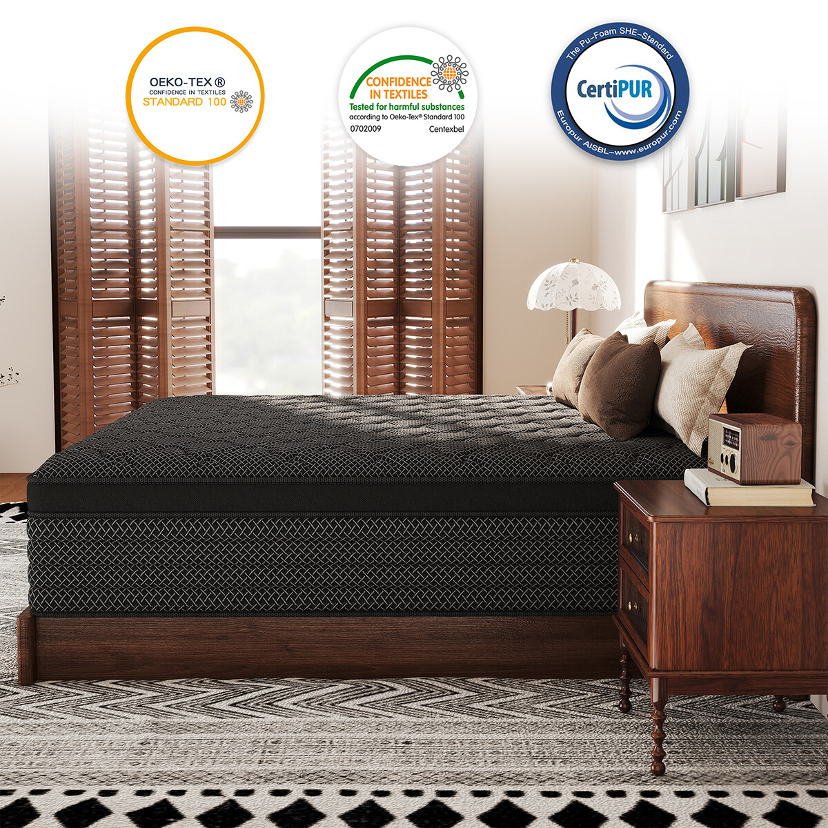 12" 14" Gel Memory Foam Mattress Hybrid Spring Twin Full Queen King Bed In A Box