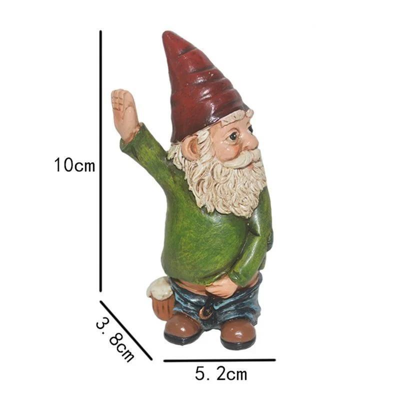 Funny Garden Gnome Statue Resin Home Lawn Ornament Figure Sculpture Decor