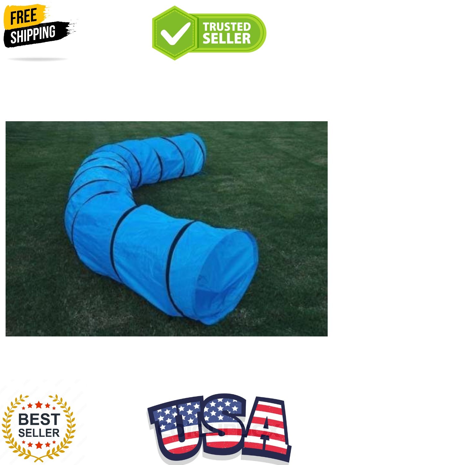 Open Agility Training Tunnel for Dogs – 18 Ft Long with 24" Opening, Carry Case