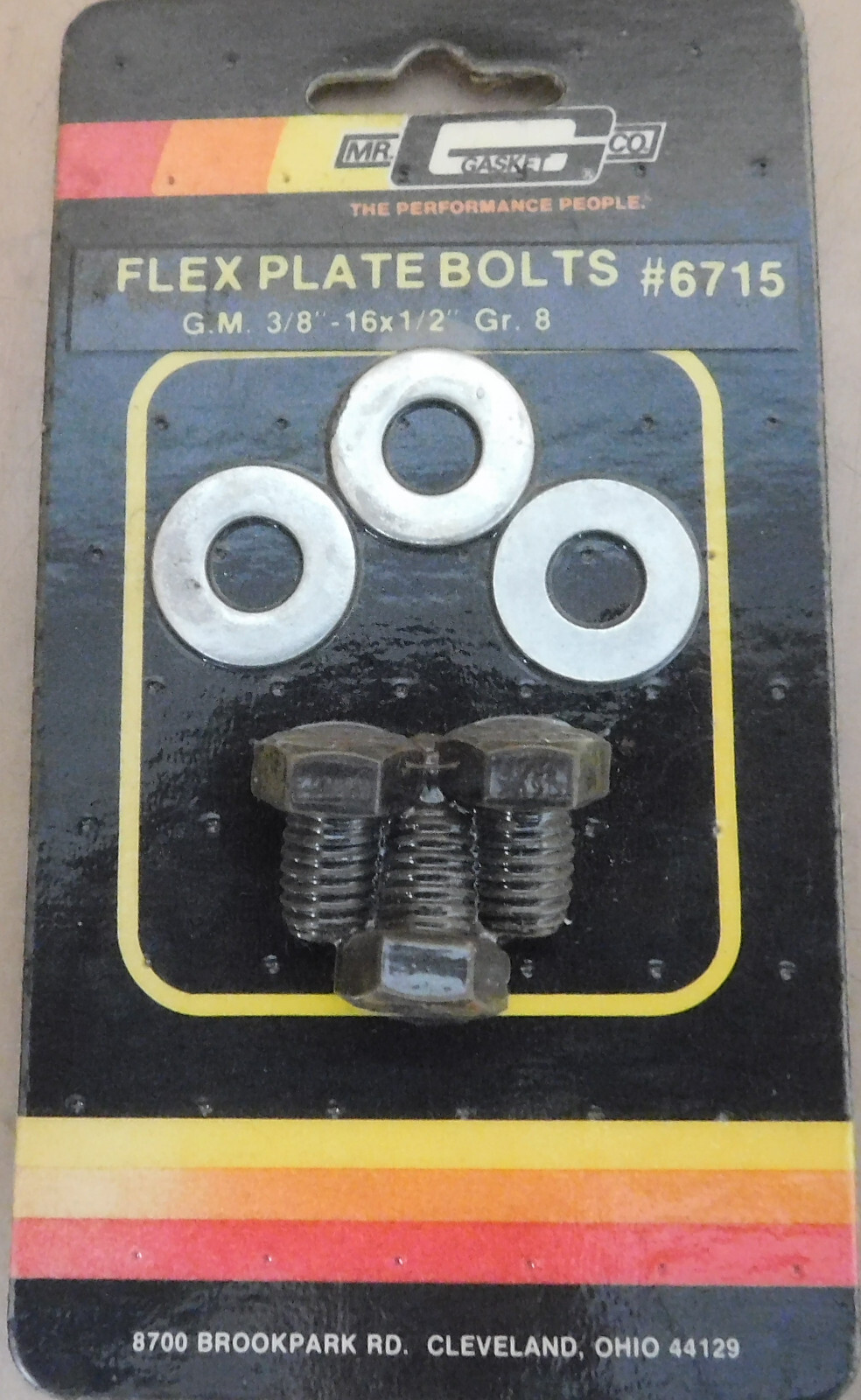 Mr Gasket 6715 Torque Convertor Bolts, Grade 8, 3 Pcs, GM TH400 Applications