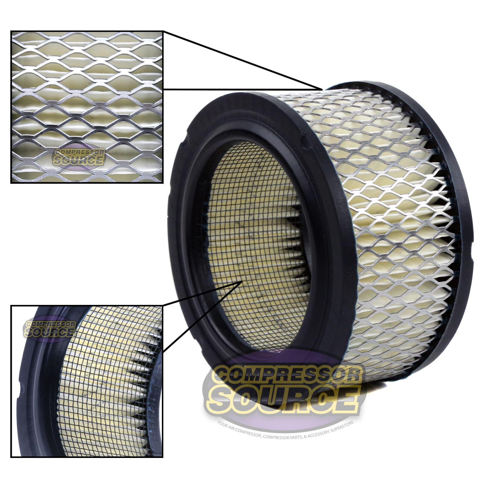 1" MNPT Complete Intake Filter Housing w/ Element For Air Compressor USA Made