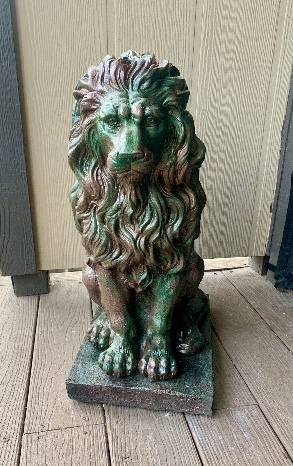 LATEX RUBBER MOLD + Fiberglass casing Large Lion H. 23” YKM-5119A Made In USA