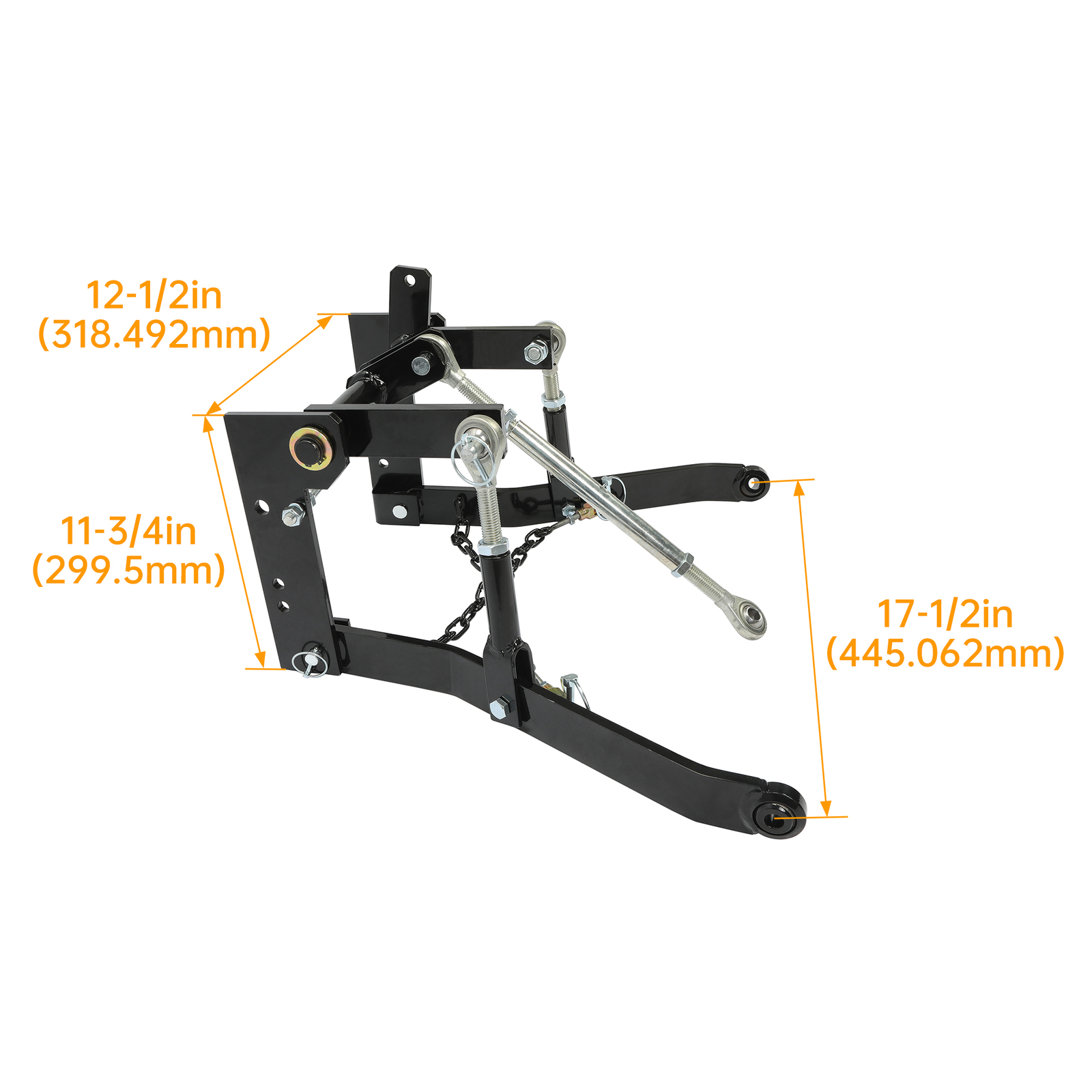 Steel 3 Point Hitch Kit For John Deere 140 300 317 W/Closed Frame Receiver Hook