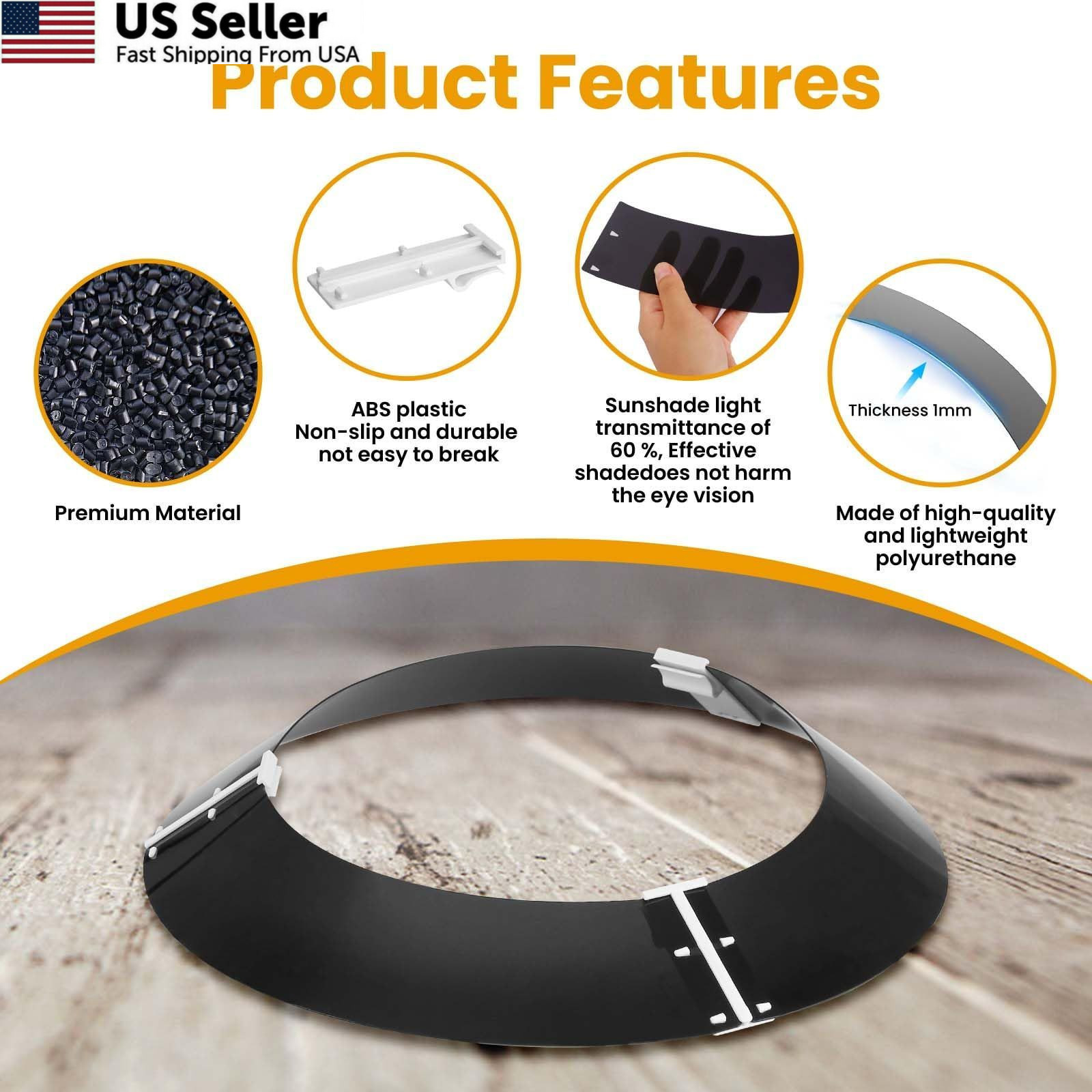 Full Brim Hard Hat Visor with Neck Protector High Visibility Outdoor