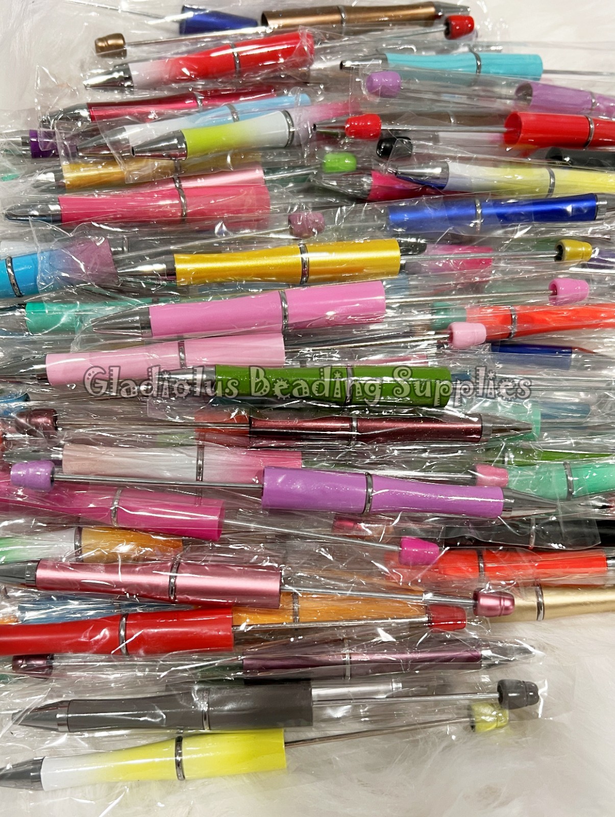 100 PCS BULK, DIY Beadable Pens, Plastic Pens, For Chunky Bubblegum Beads