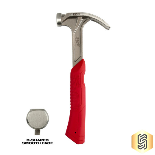 Milwaukee 48-22-9019   12oz Smooth Face Hybrid Claw Finish Hammer