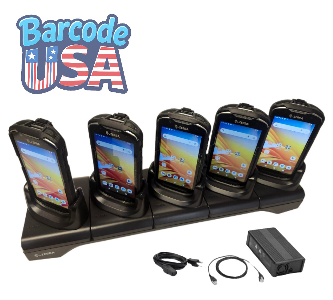 ✅SET OF 5 Zebra TC52 Android Handheld Barcode Scanners +Cradle +Cases!🔥⭐