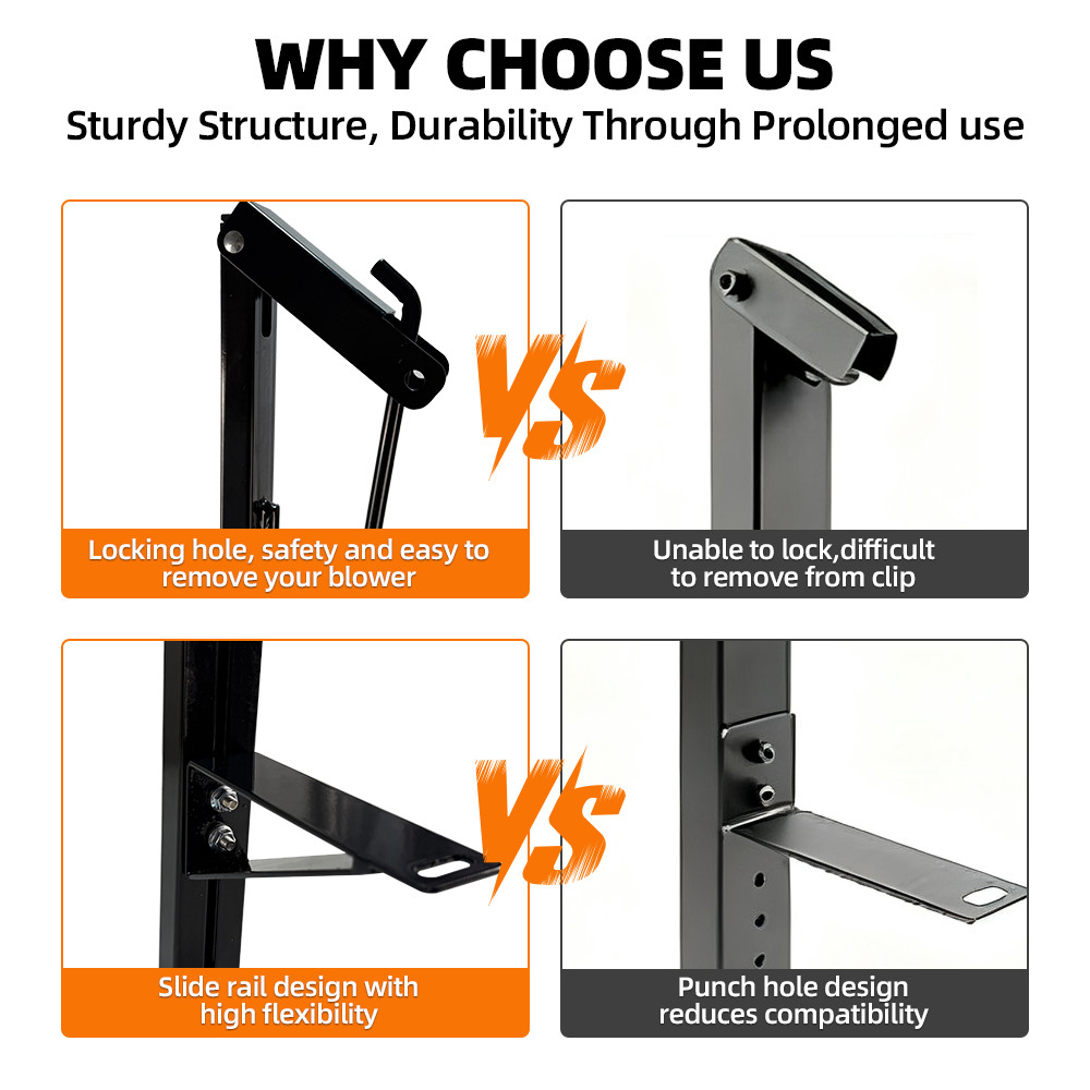 New Universal Open Landscape Trailer Blower Rack Holder With Lockable Feature