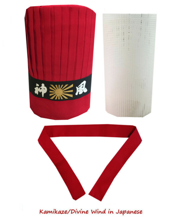 Divine Wind Hibachi Chef Tall Hat Set New 6 Colors, Free Shipping