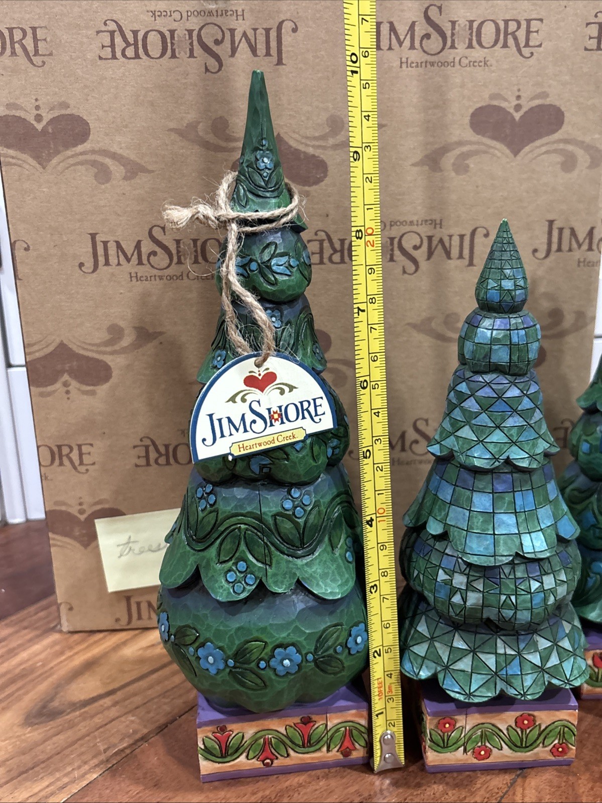 Jim Shore 4008112 O Tannenbaum Holiday Christmas Trees Set Of Three - w/ Tags!