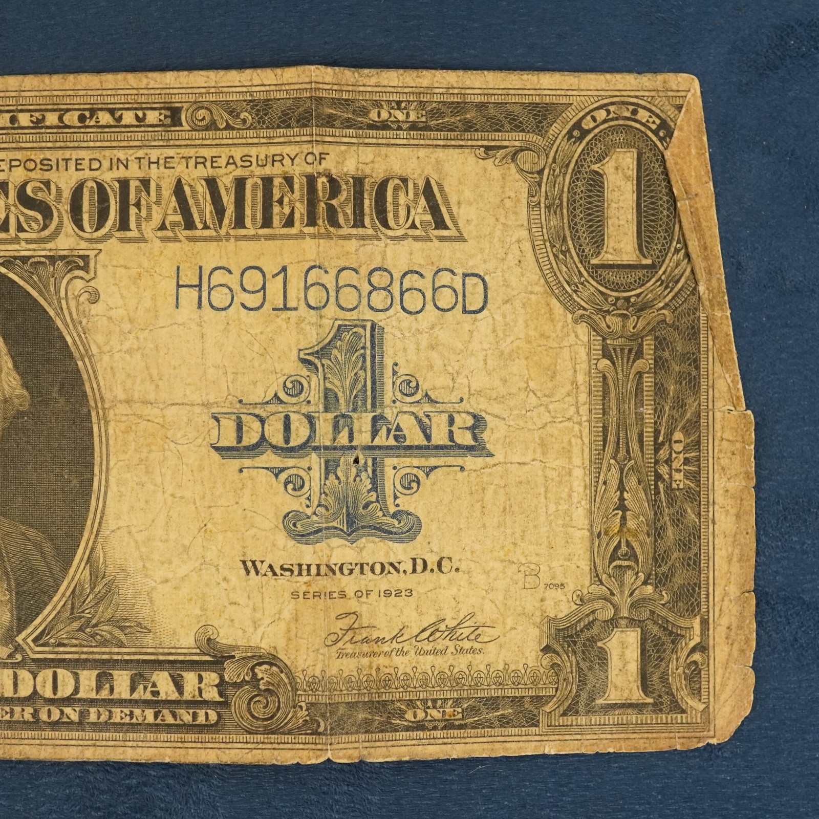 1923 Large Size $1 Silver Certificate- Free Shipping USA