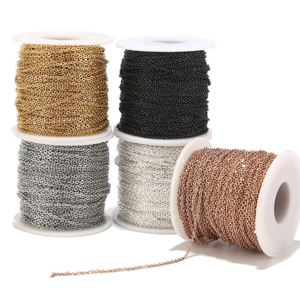 50meters/Roll Stainless Steel Link Chain Cable Jewelry Making Findings Diy