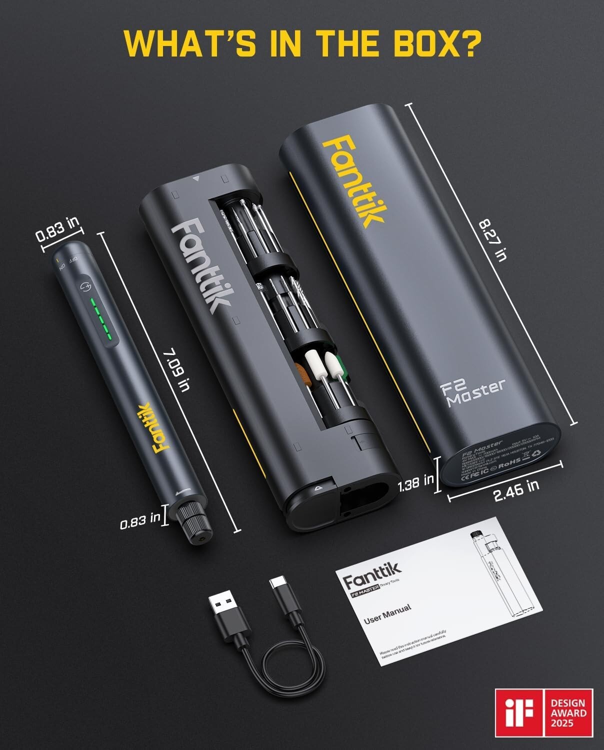 Fanttik F2 Master Mini Cordless Rotary Tool Kit 4V, NeoPulse Motor, 5 Variable S