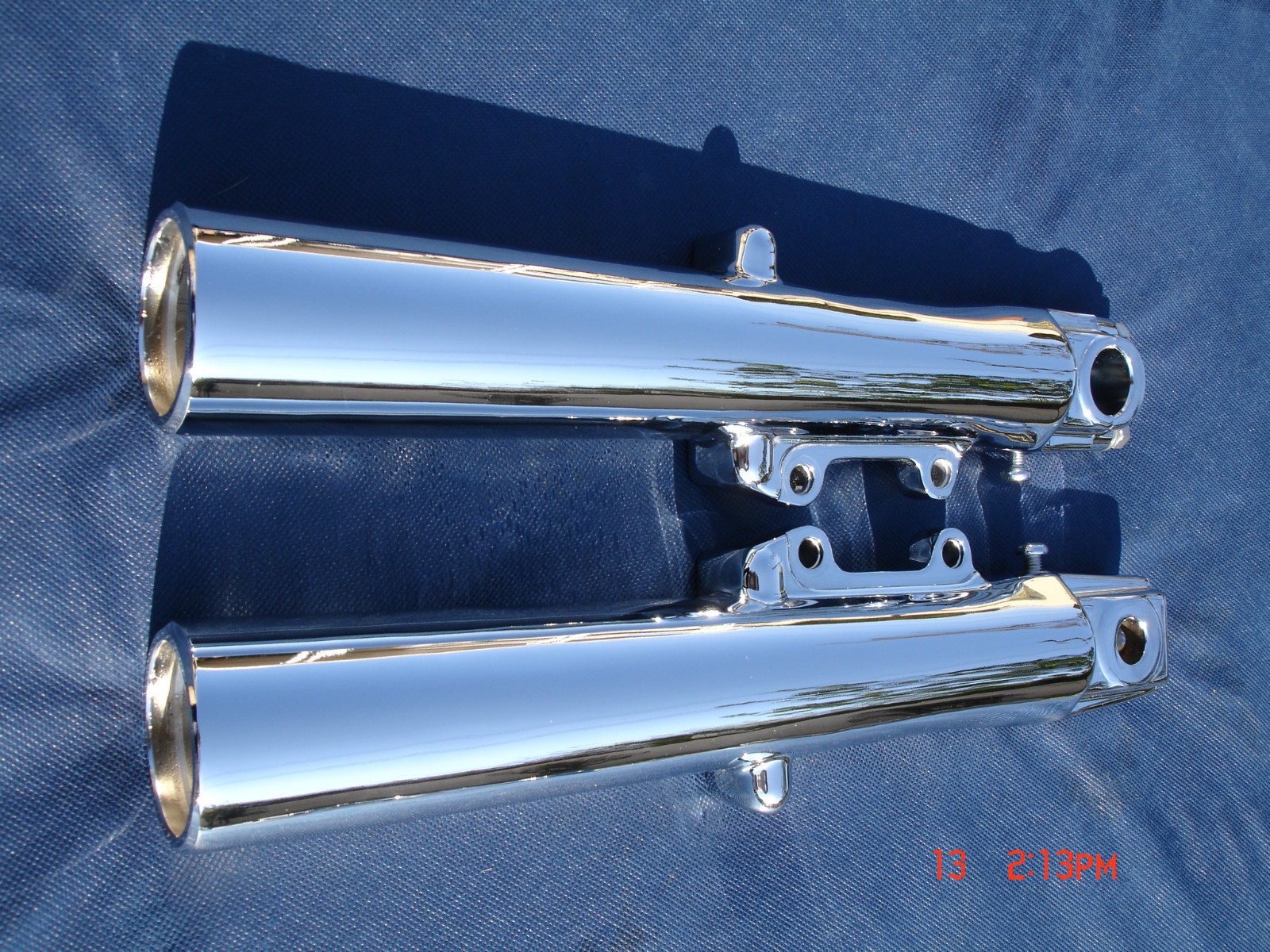 HARLEY CHROME LOWER FORK SLIDERS LEGS Street Glide Exchange Progr 00-13 Touring
