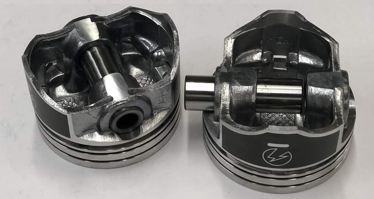 SPEED PRO Hypereutectic Coated Flat Top 2vr Pistons Set/8 Chevy SB 350 9.7:1 STD