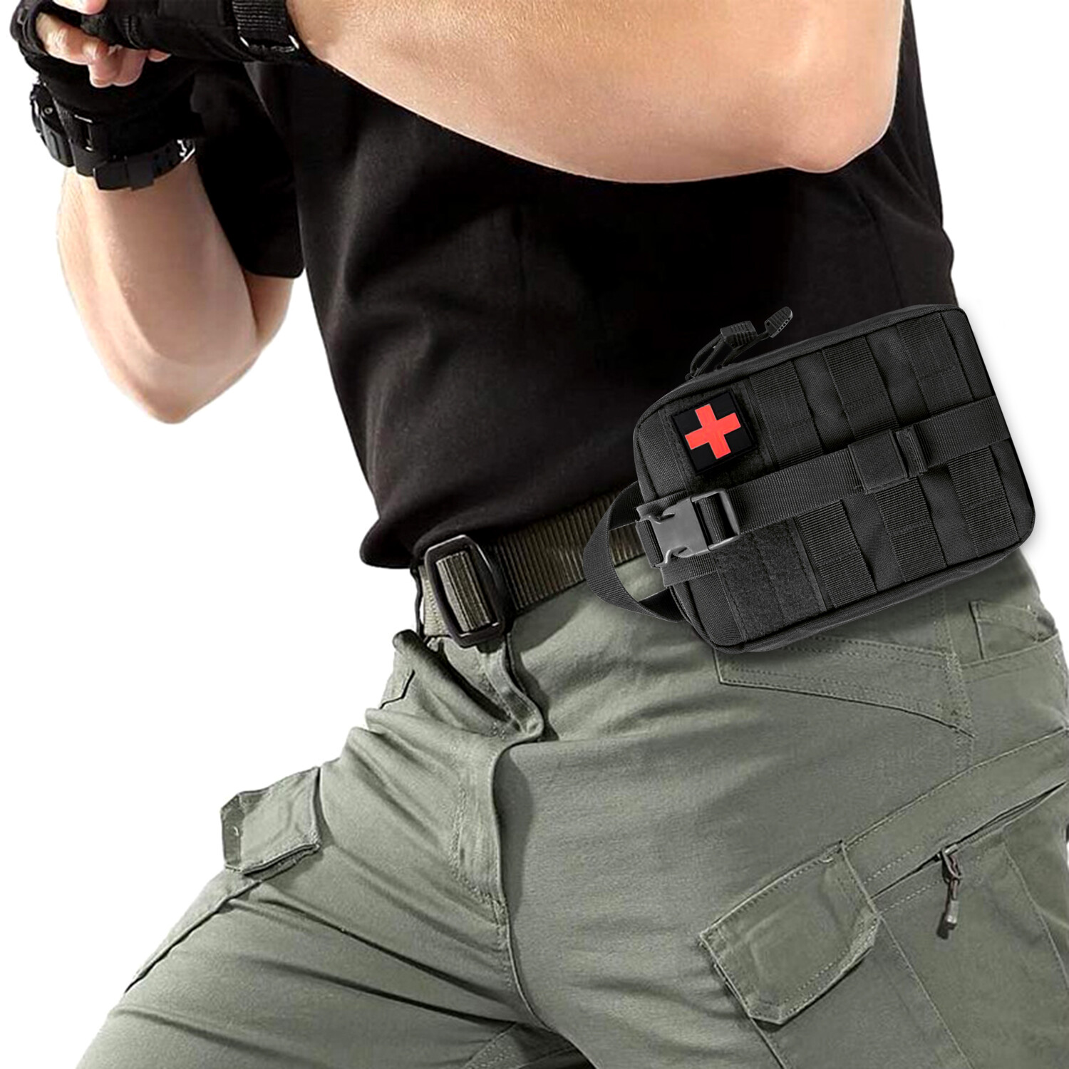 Tactical MOLLE Rip Away EMT Medical First Aid IFAK Medical Pouch Utility Bag