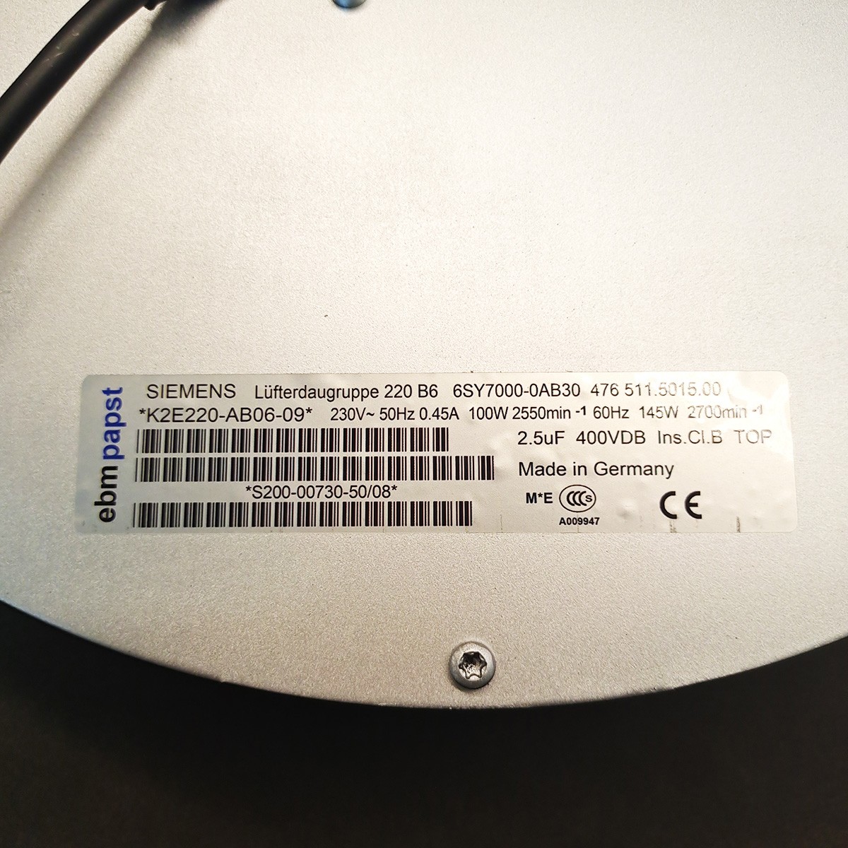 1Pc New In Box for SIEMENS 6SY7000-0AB30 Inverter Cooling Fan 6SY70000AB30