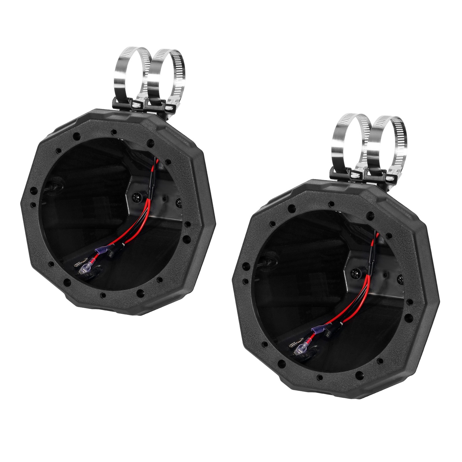 6.5" Speaker Pods Cage Enclosures 1.5-2" for Marine Boat Tower UTV Polaris RZR