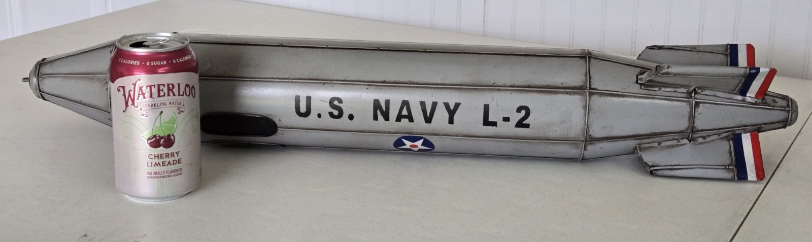 WWII 26" U.S. Navy L-2 Metal Model Hanging Blimp Airship Toy