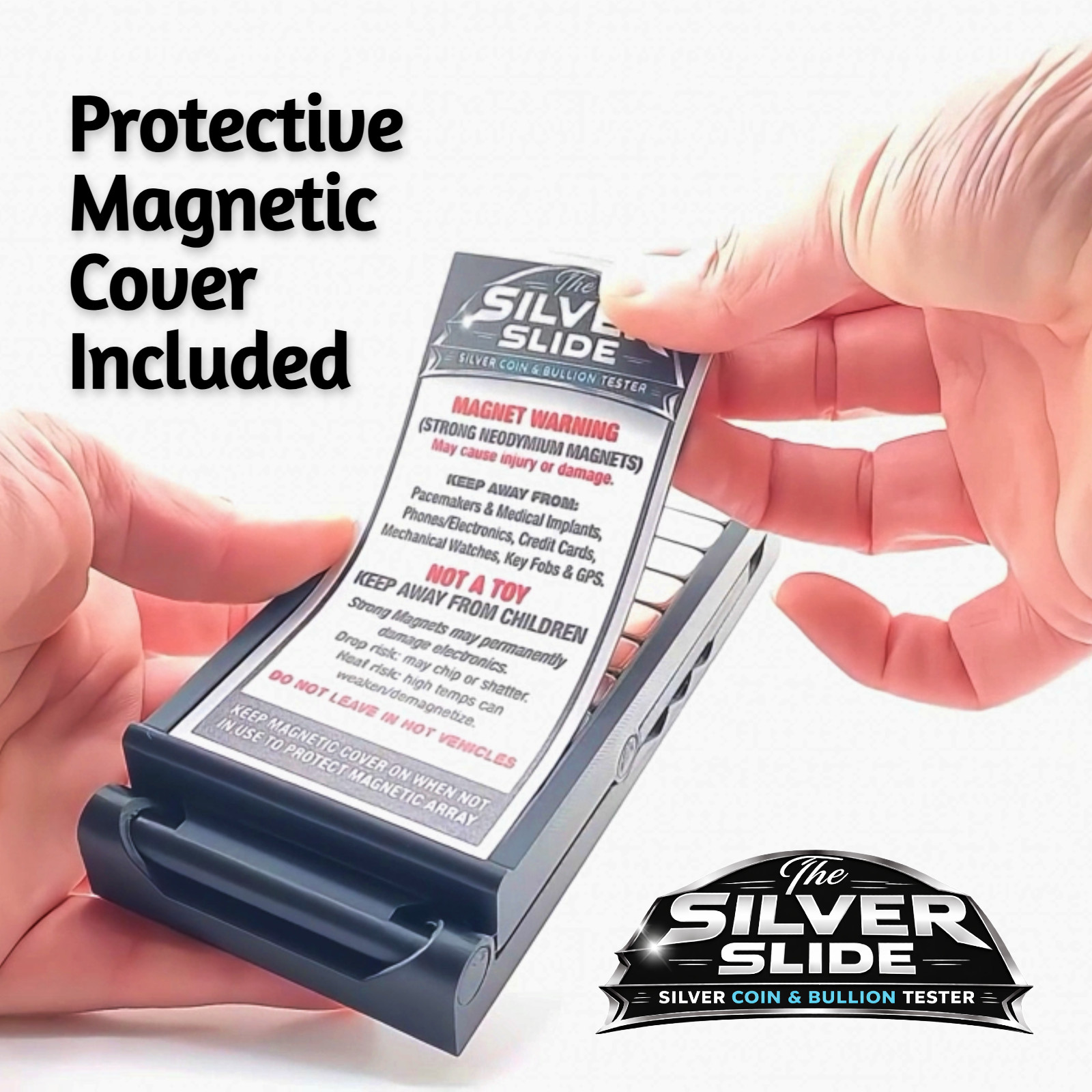 The Silver Slide Magnet Slide Test Kit For Silver Coins & Bullion, N52 Neodymium