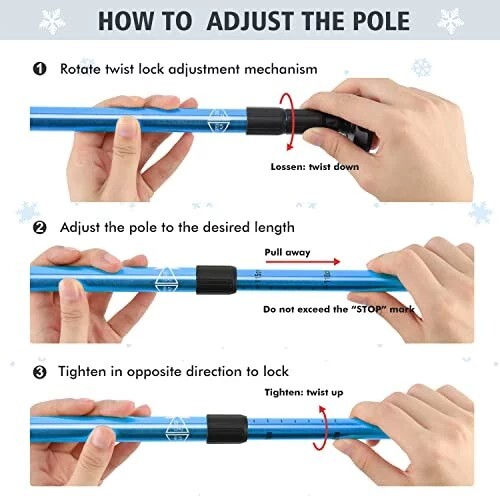 Snowshoes for Men Women Kids Gpeng 821 Xtreme Lightweight BLUE 21", 70 - 150 LBS