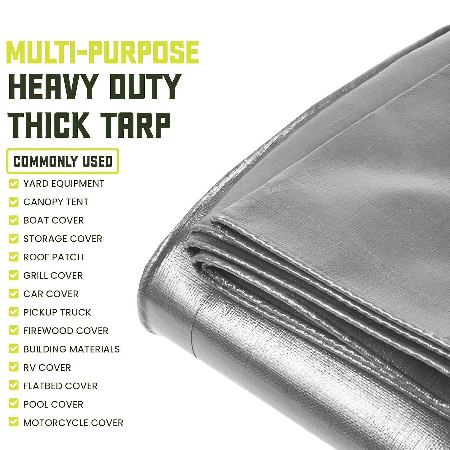 For Camping Large Waterproof Polyethylene Tarpaulin Canopy with Anti