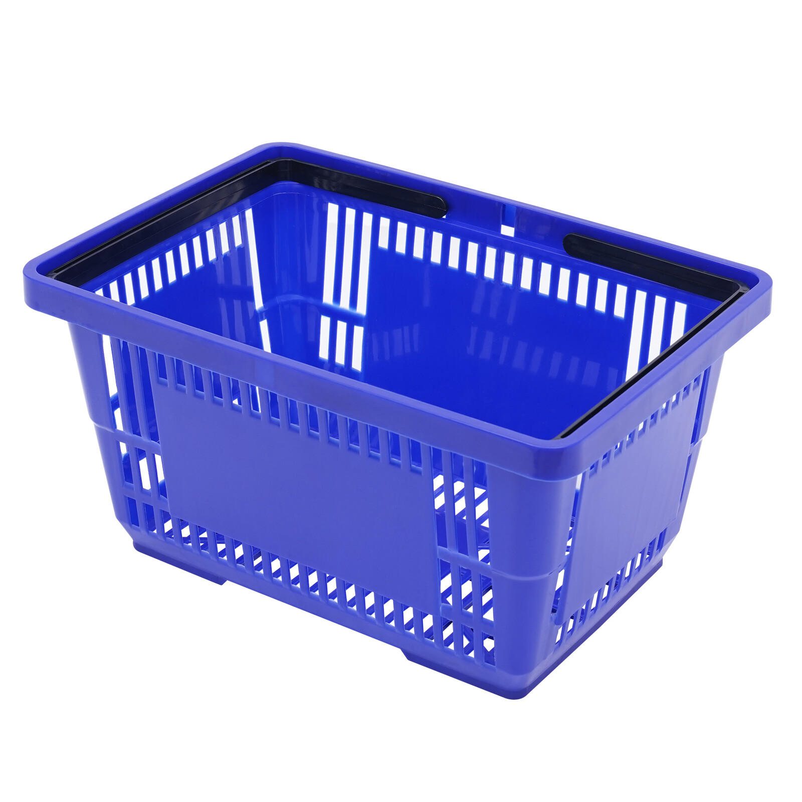 12x Shopping Baskets With Handles Retail Store Supermarket Baskets Stackable NEW
