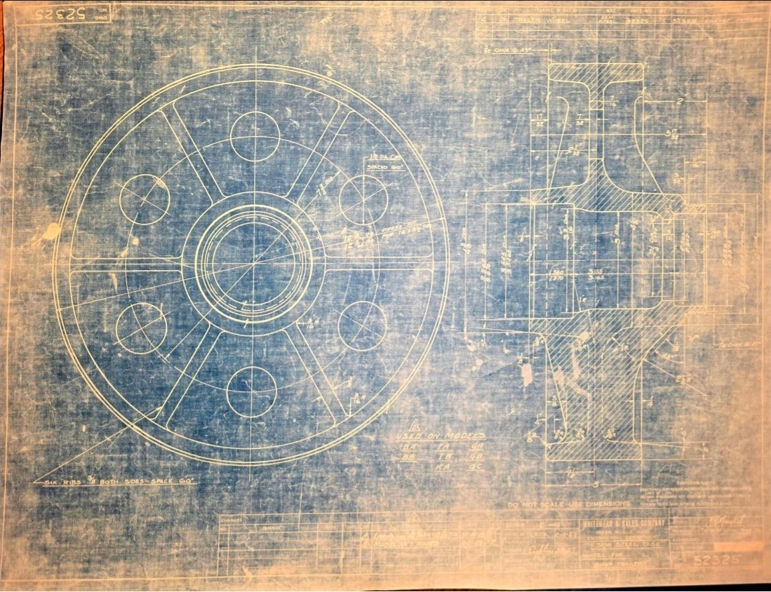 Original 1930's Industrial OIL DERRICK Technical drawings, Diazo/Blueprint LOT