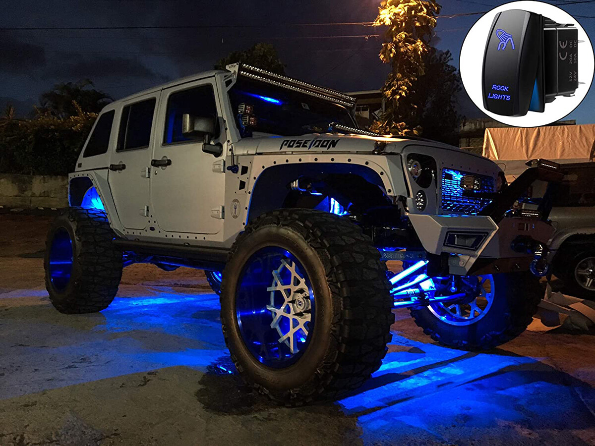 5Pin Blue Light Control Rocker Toggle Switch For ATV UTV ARB Carling Truck Boat