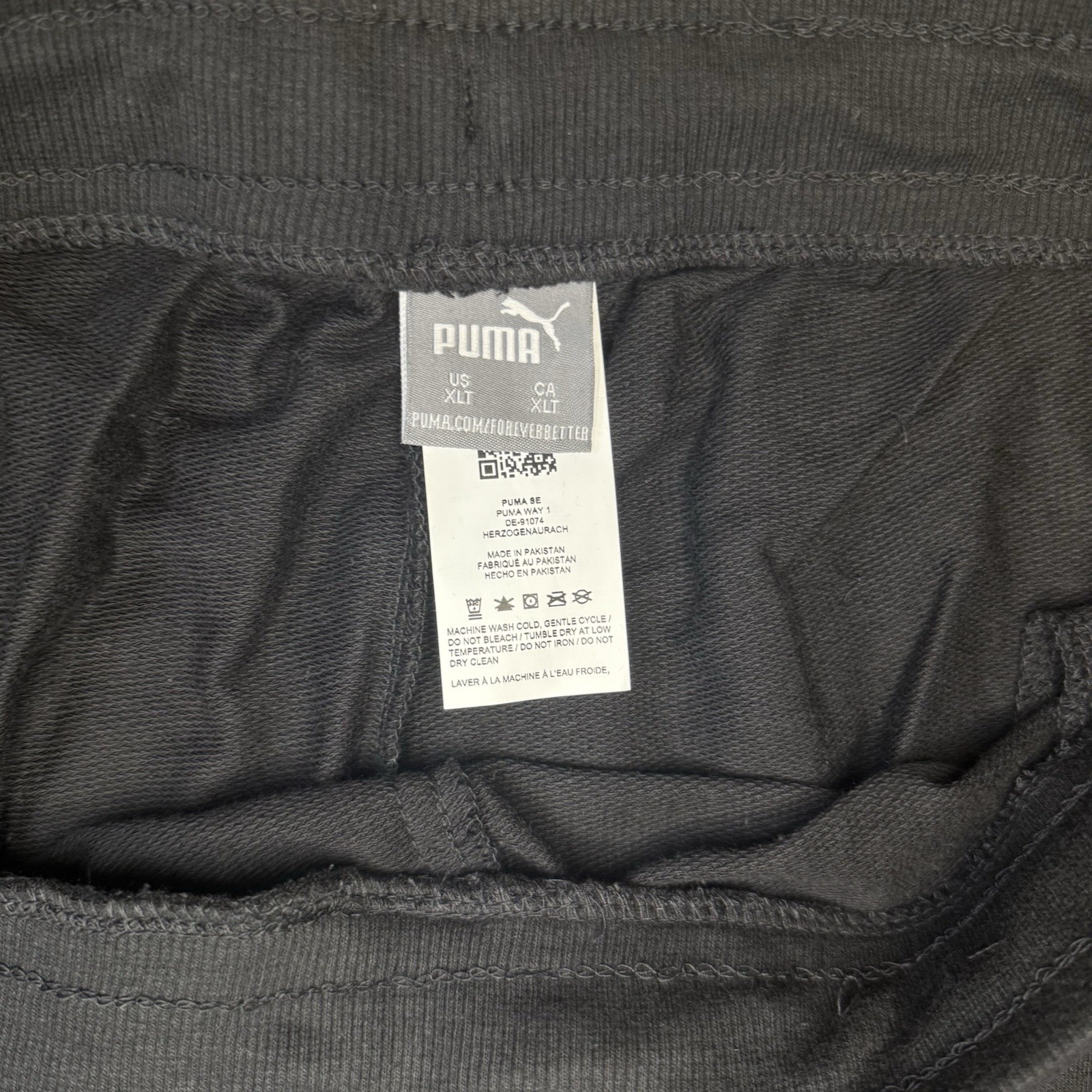 Men’s Black PUMA Jogger Lounge Sweatpants Cuffed XL Tall NWT