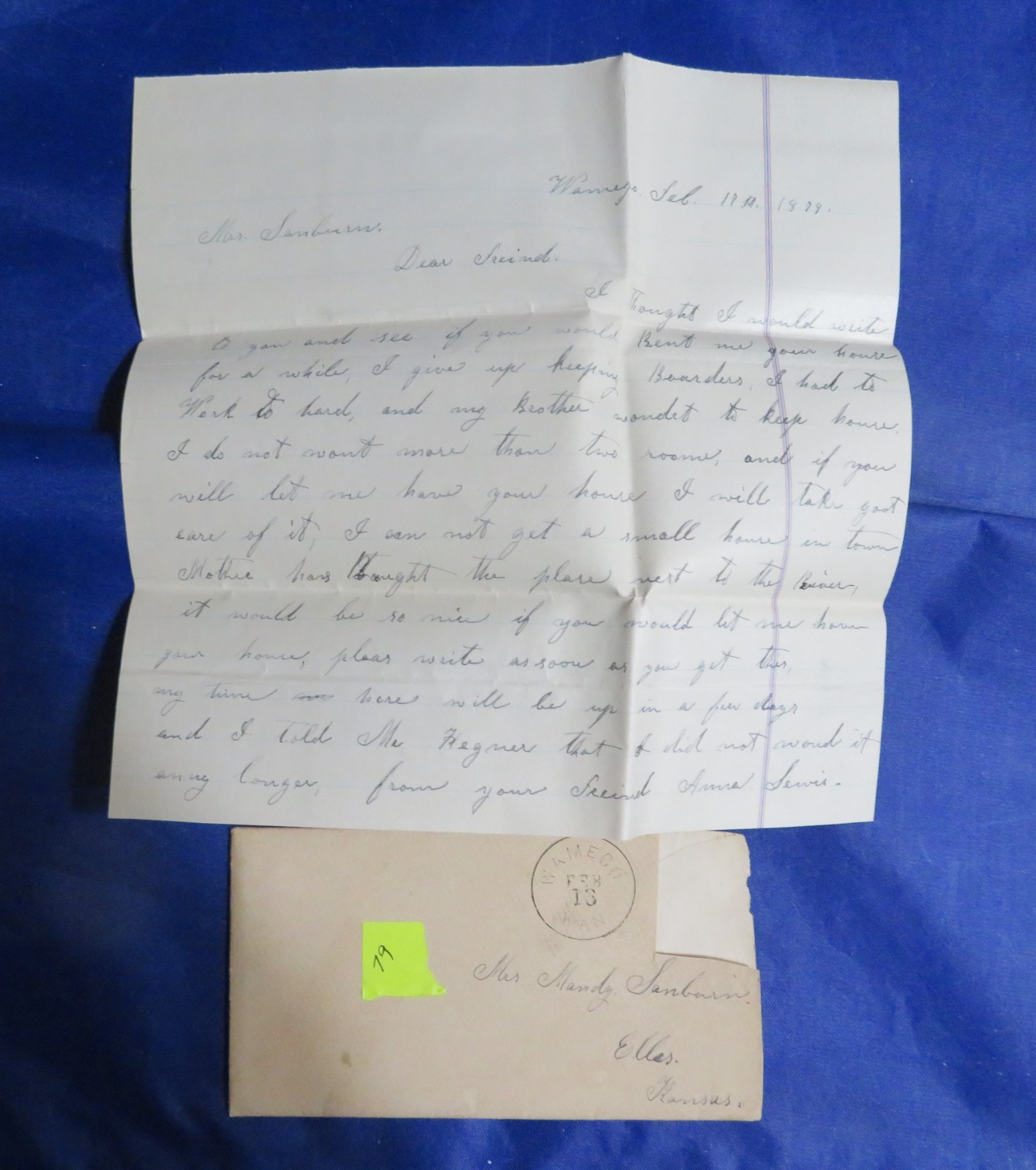 Ten Personal Correspondence Letters From 1877-1883