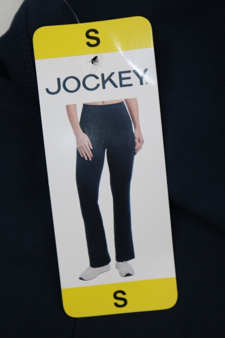 Jockey Ladies' Yoga Pant Super Comfy High Rise Neo Navy Flare Stretch Sz S M