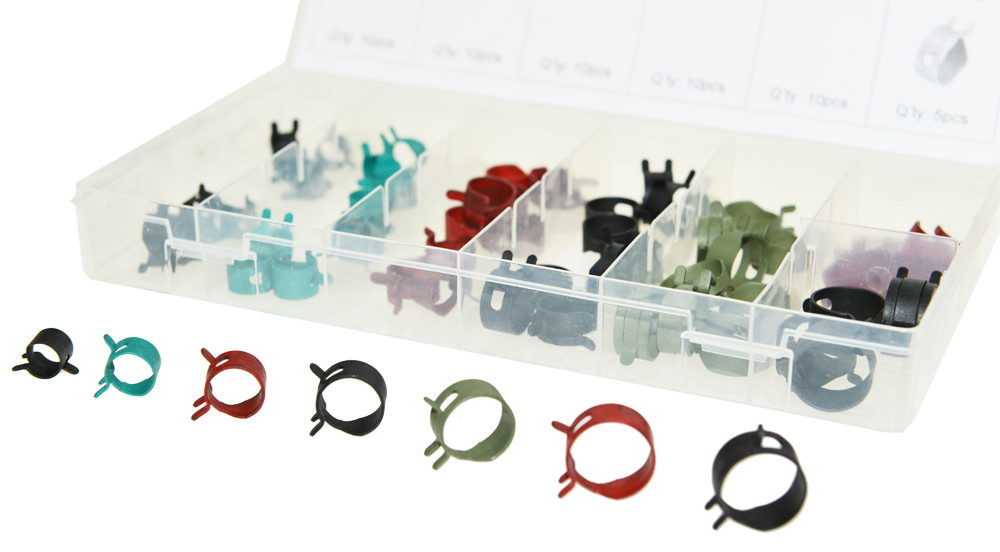 Swordfish 32400-60pc Fuel Line Constant Tension Band Light Hose Clamp Assortment