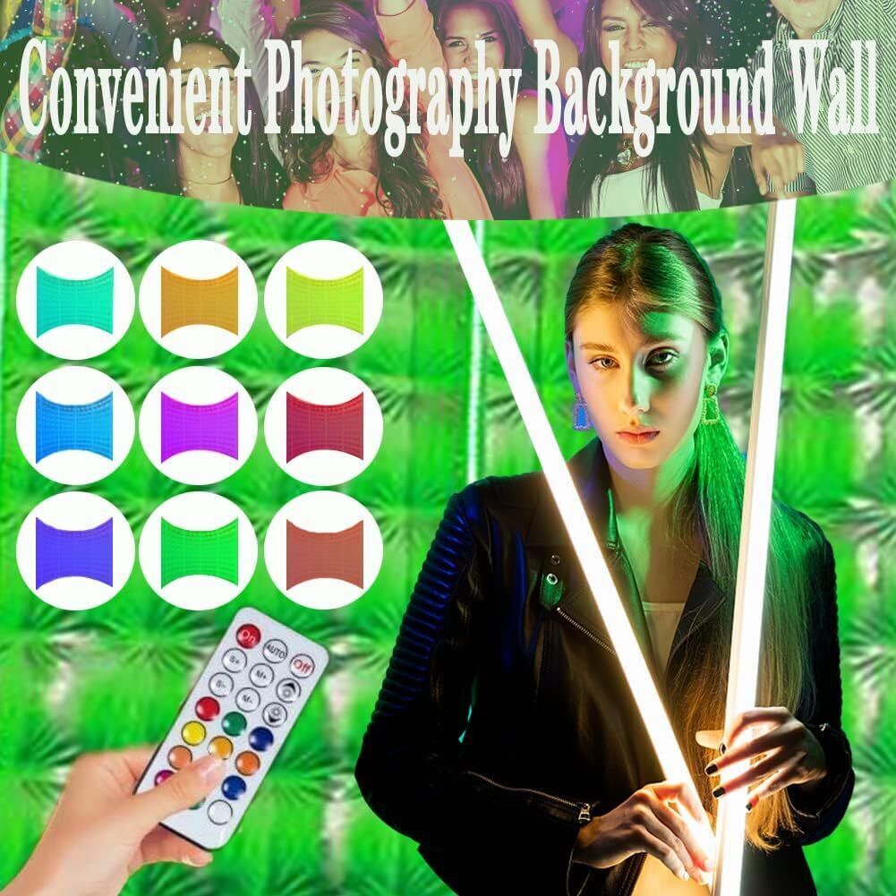 10FT Inflatable 360 Photo Booth Enclosure Portable LED Backdrop Wall For Party