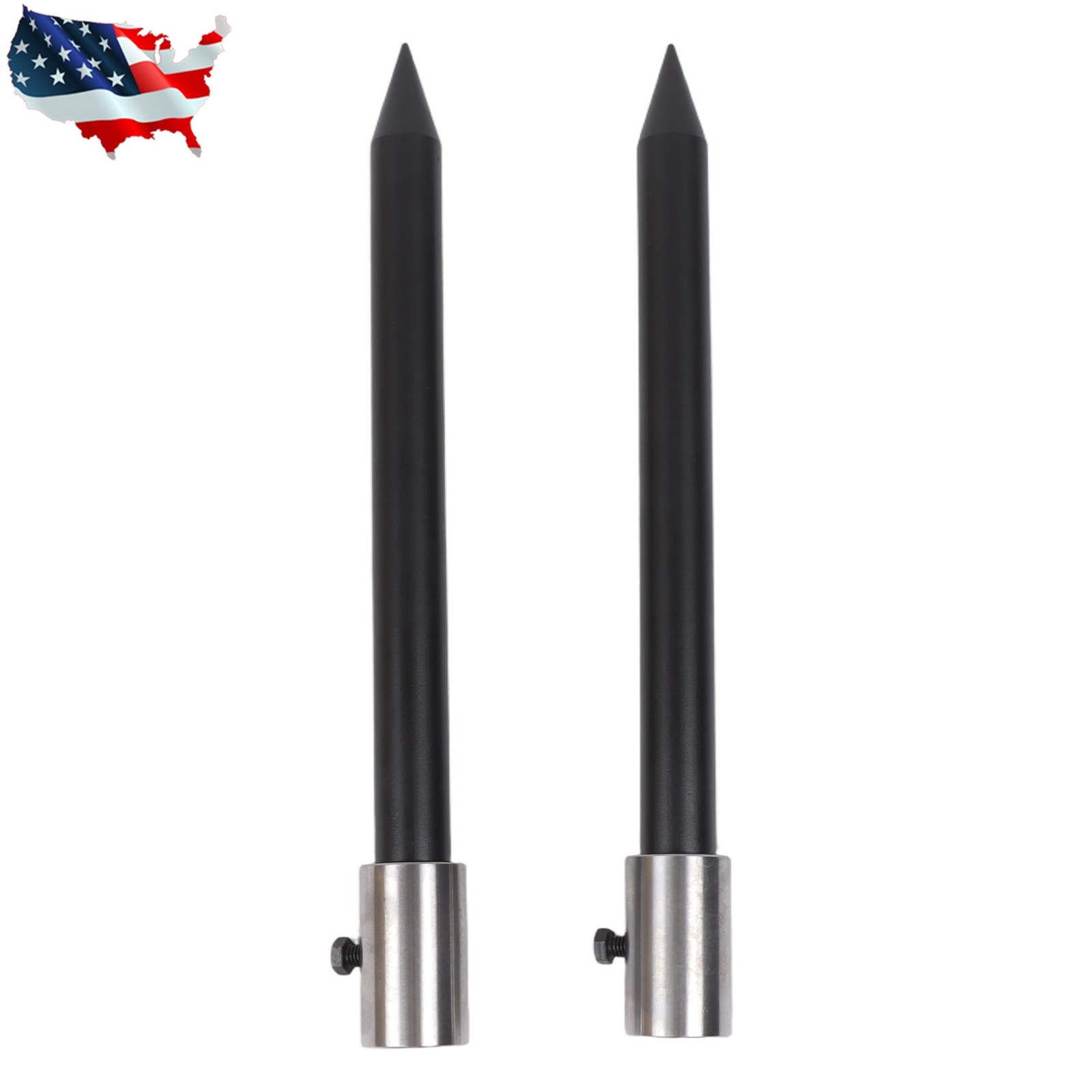 Hay Spear 49" Bale Spear 3000 lbs Bale Spike Quick Attach W/ 2 Stabilizer Spears