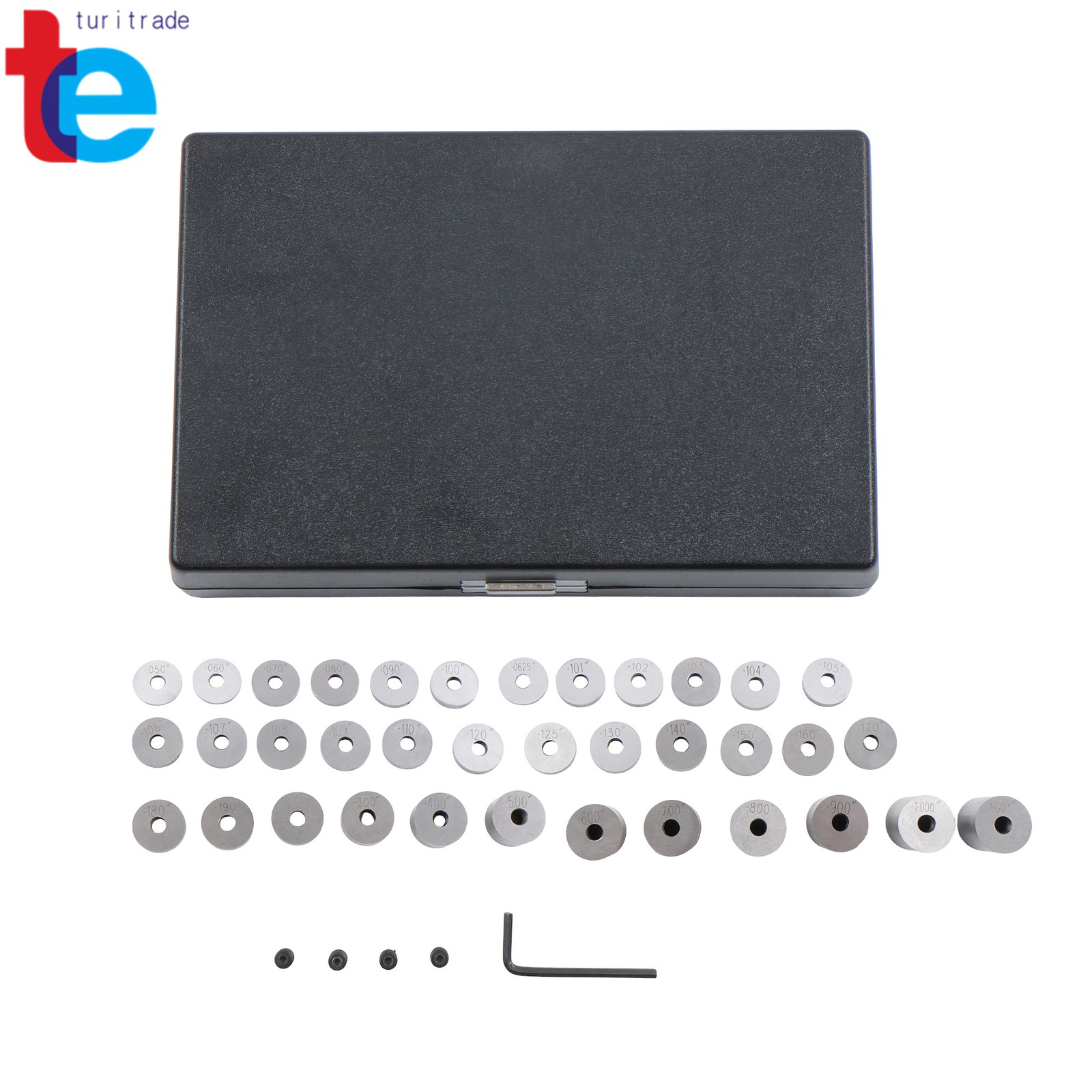 36pc Hardened Steel Round Gage Block Set for Precision Machining