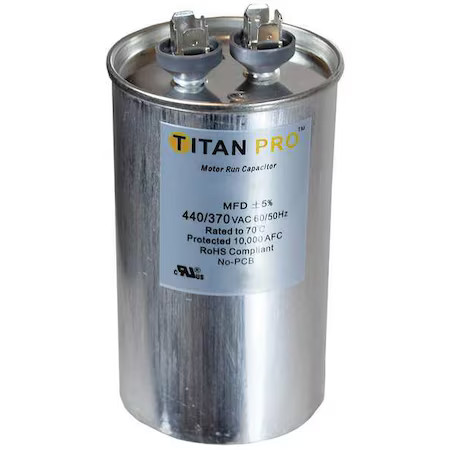 Titan Pro Trcf40 Motor Run Capacitor, 40 Mfd, 4-7/16 In. H
